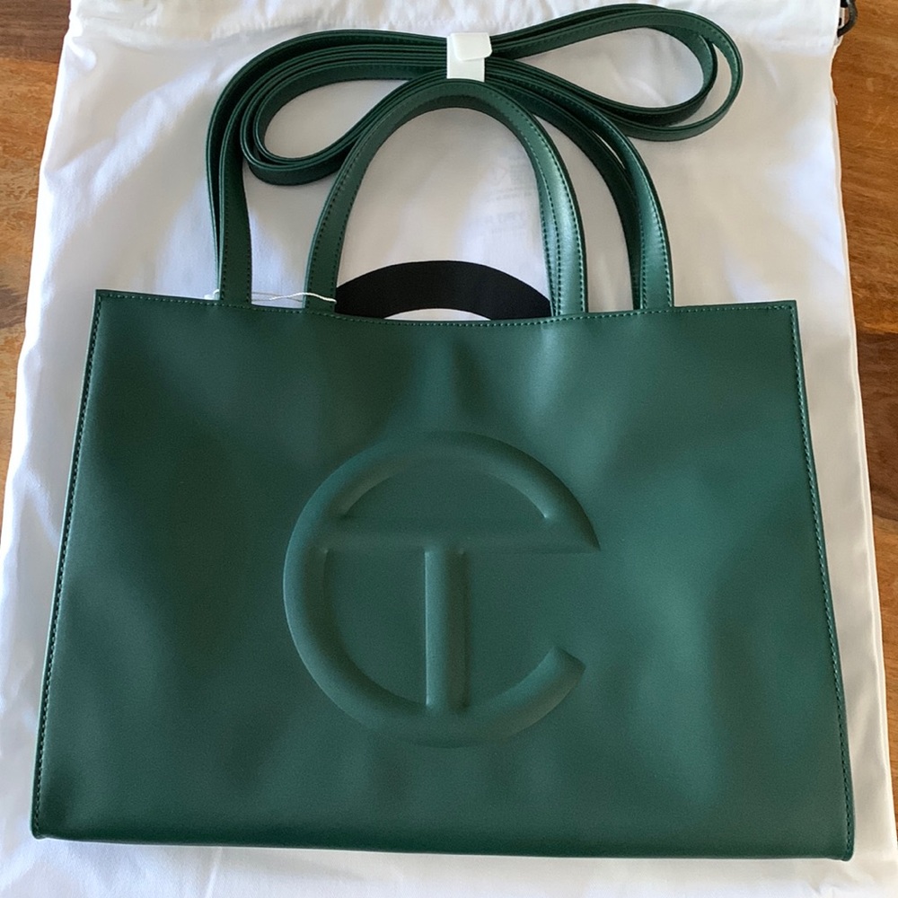 Medium Dark Olive Telfar Shopping Bag Luxury Designer Handbag